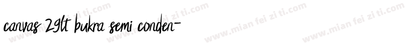 canvas 29lt bukra semi conden字体转换